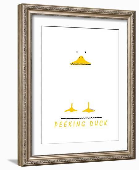 Peeking Duck-Leo Posillico-Framed Art Print