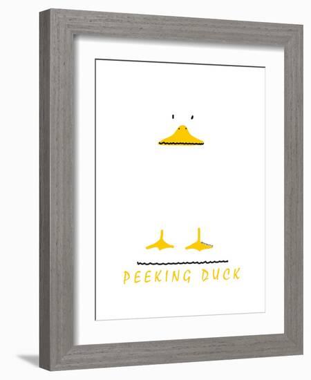 Peeking Duck-Leo Posillico-Framed Art Print