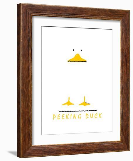 Peeking Duck-Leo Posillico-Framed Art Print