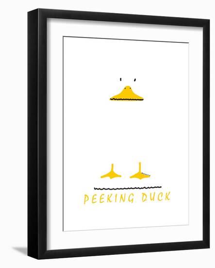 Peeking Duck-Leo Posillico-Framed Art Print