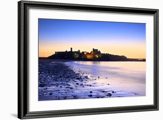 Peel Castle at Dusk, St. Patrick's Isle, Isle of Man-Neil Farrin-Framed Photographic Print