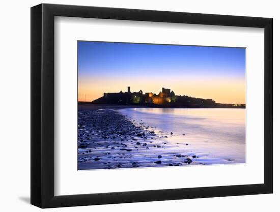 Peel Castle at Dusk, St. Patrick's Isle, Isle of Man-Neil Farrin-Framed Photographic Print