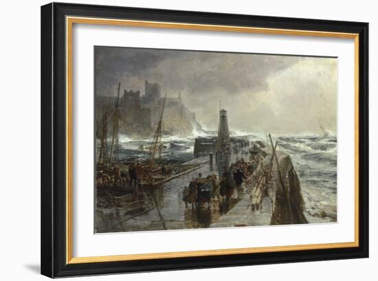 Peel Harbour, Isle of Man, 1875-Samuel Bough-Framed Giclee Print