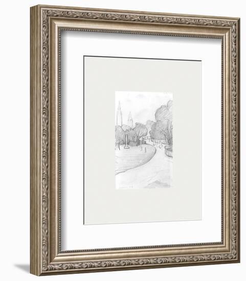 Peel Park Sketch, 1919-Laurence Stephen Lowry-Framed Premium Giclee Print