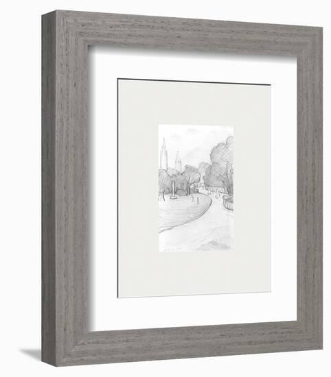 Peel Park Sketch, 1919-Laurence Stephen Lowry-Framed Premium Giclee Print