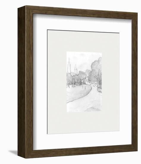 Peel Park Sketch, 1919-Laurence Stephen Lowry-Framed Premium Giclee Print