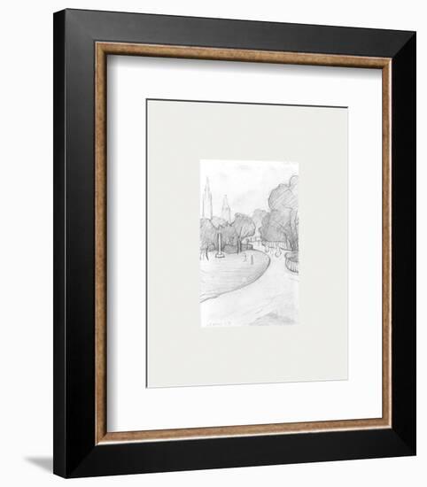 Peel Park Sketch, 1919-Laurence Stephen Lowry-Framed Premium Giclee Print