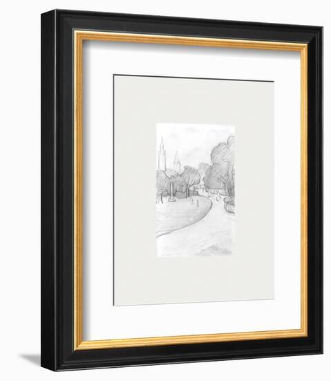 Peel Park Sketch, 1919-Laurence Stephen Lowry-Framed Premium Giclee Print