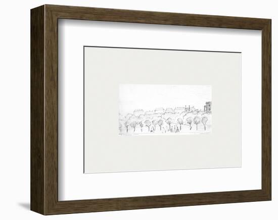 Peel Park Sketch II, 1920-Laurence Stephen Lowry-Framed Premium Giclee Print