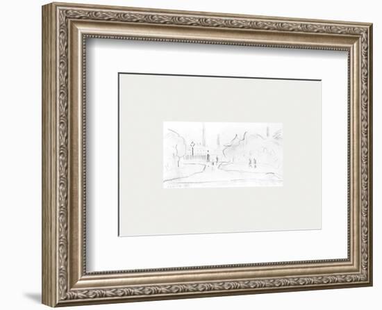 Peel Park Sketch III, 1920-Laurence Stephen Lowry-Framed Premium Giclee Print