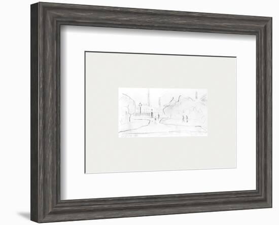 Peel Park Sketch III, 1920-Laurence Stephen Lowry-Framed Premium Giclee Print