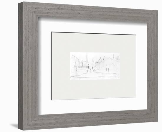 Peel Park Sketch III, 1920-Laurence Stephen Lowry-Framed Premium Giclee Print