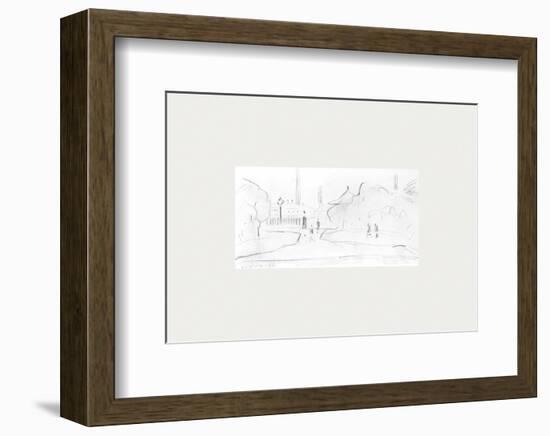 Peel Park Sketch III, 1920-Laurence Stephen Lowry-Framed Premium Giclee Print