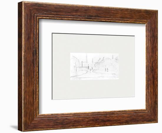 Peel Park Sketch III, 1920-Laurence Stephen Lowry-Framed Premium Giclee Print