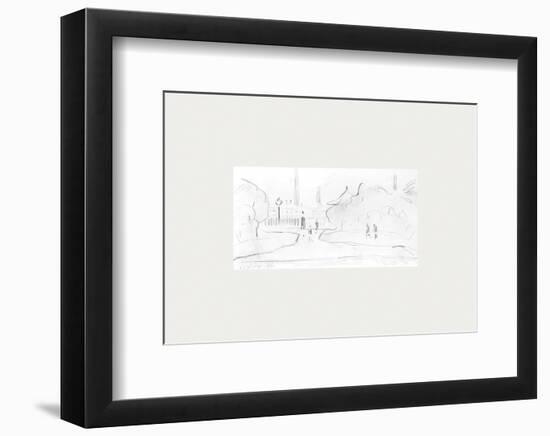 Peel Park Sketch III, 1920-Laurence Stephen Lowry-Framed Premium Giclee Print