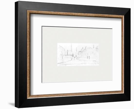 Peel Park Sketch III, 1920-Laurence Stephen Lowry-Framed Premium Giclee Print