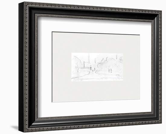 Peel Park Sketch III, 1920-Laurence Stephen Lowry-Framed Premium Giclee Print