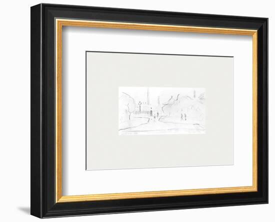 Peel Park Sketch III, 1920-Laurence Stephen Lowry-Framed Premium Giclee Print