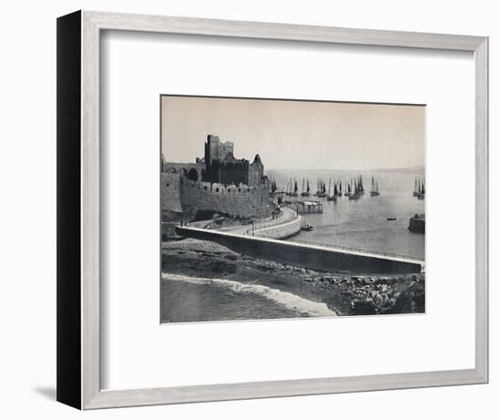 'Peel - The Old Castle and Harbour', 1895-Unknown-Framed Photographic Print