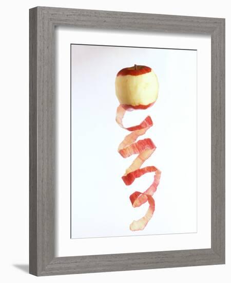 Peeled Apple with Spiral-Shaped Apple Peel-Walter Cimbal-Framed Photographic Print