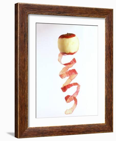 Peeled Apple with Spiral-Shaped Apple Peel-Walter Cimbal-Framed Photographic Print