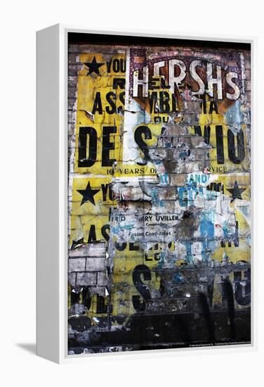 Peeling Hersh's Wine Ad-null-Framed Stretched Canvas