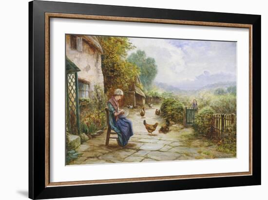 Peeling Potatoes-Ernest Walbourn-Framed Giclee Print