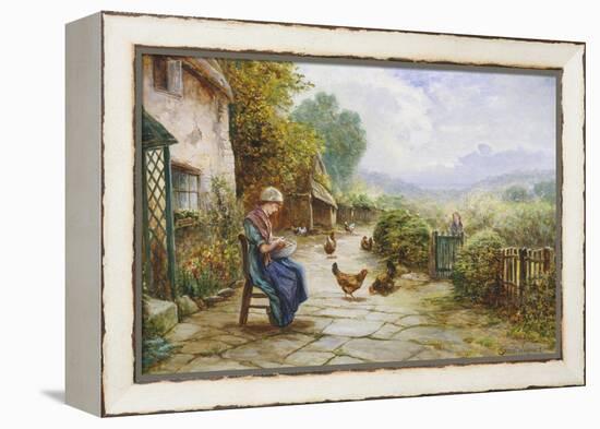 Peeling Potatoes-Ernest Walbourn-Framed Premier Image Canvas