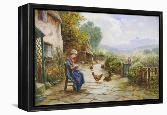 Peeling Potatoes-Ernest Walbourn-Framed Premier Image Canvas