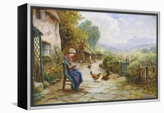 Peeling Potatoes-Ernest Walbourn-Framed Premier Image Canvas