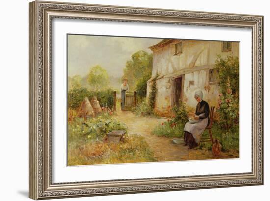 Peeling Potatoes-Ernest Walbourn-Framed Giclee Print