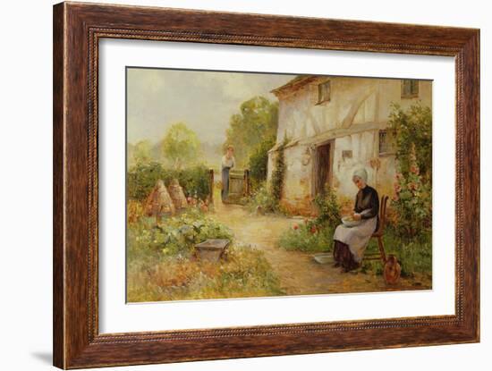 Peeling Potatoes-Ernest Walbourn-Framed Giclee Print