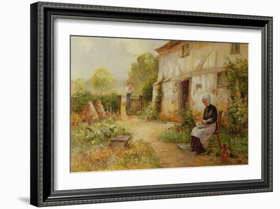 Peeling Potatoes-Ernest Walbourn-Framed Giclee Print