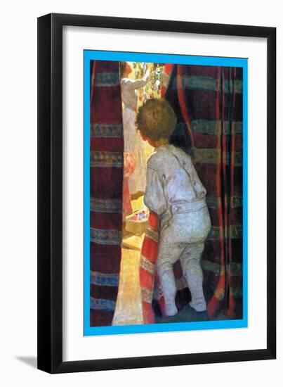 Peeping Into the Parlor-Jessie Willcox-Smith-Framed Art Print