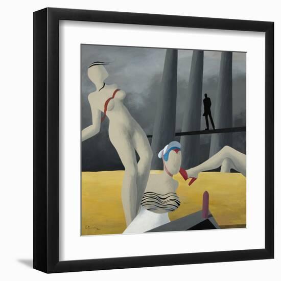 Peeping V-Vaan Manoukian-Framed Art Print