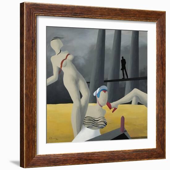 Peeping V-Vaan Manoukian-Framed Art Print