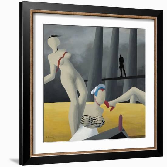 Peeping V-Vaan Manoukian-Framed Art Print