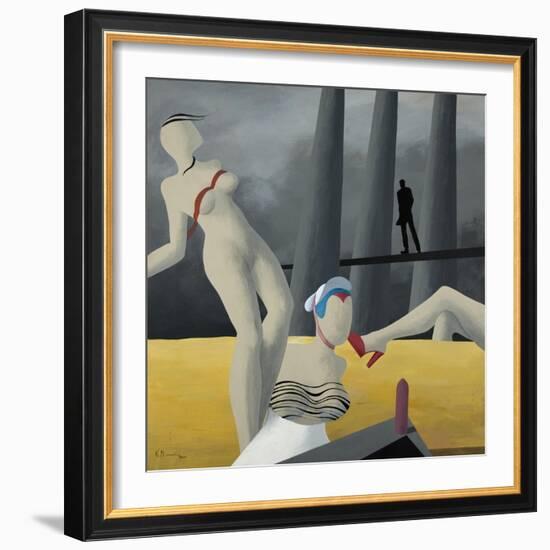 Peeping V-Vaan Manoukian-Framed Art Print