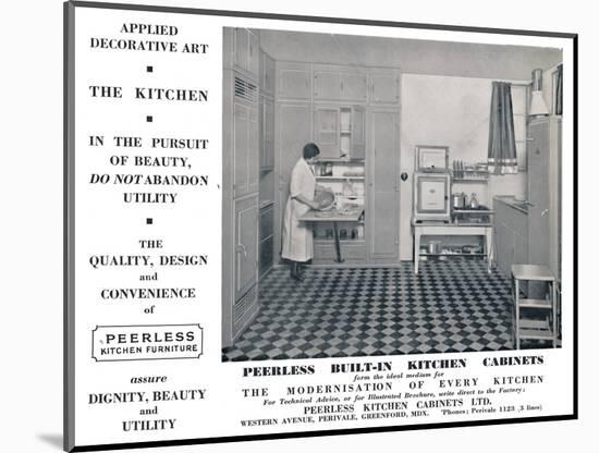 'Peerless Built-In Kitchen Cabinets', 1935-Unknown-Mounted Photographic Print