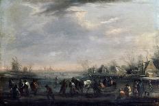 Winter Landscape with Skaters, Late 17th or Early 18th Century-Peeter Bout-Giclee Print