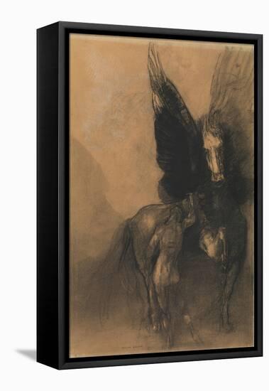 Pegasus and Bellerophon, c.1888-Odilon Redon-Framed Premier Image Canvas