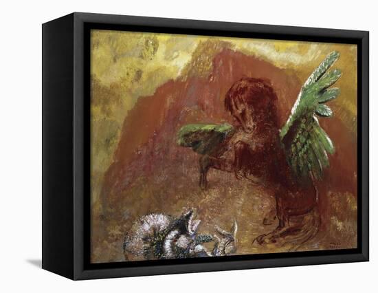 Pegasus and Hydra-Odilon Redon-Framed Premier Image Canvas