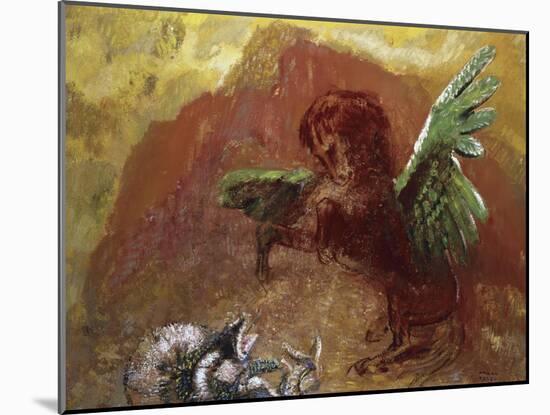 Pegasus and Hydra-Odilon Redon-Mounted Giclee Print