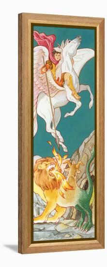 Pegasus, Greek Mythology-Encyclopaedia Britannica-Framed Stretched Canvas