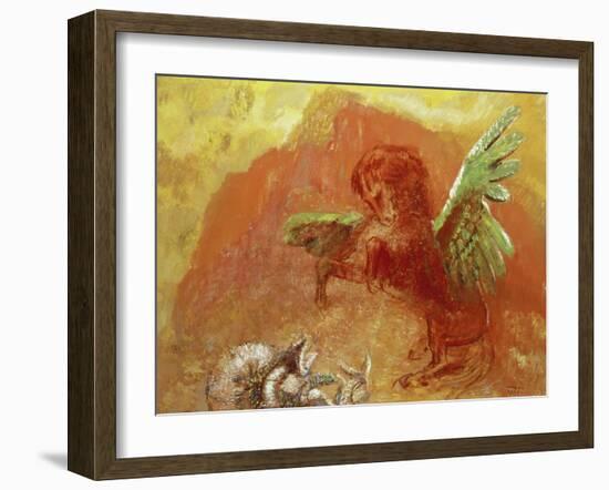 Pegasus Triumphant, 1905-Odilon Redon-Framed Giclee Print