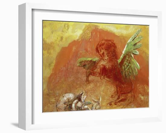 Pegasus Triumphant, 1905-Odilon Redon-Framed Giclee Print