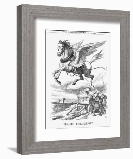 Pegasus Unharnessed, 1865-John Tenniel-Framed Giclee Print