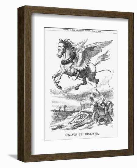 Pegasus Unharnessed, 1865-John Tenniel-Framed Giclee Print