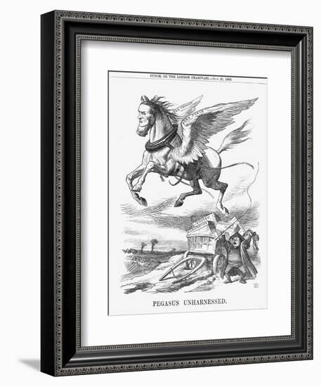 Pegasus Unharnessed, 1865-John Tenniel-Framed Giclee Print