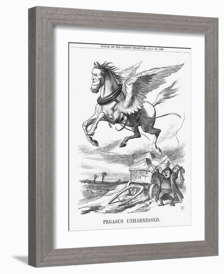 Pegasus Unharnessed, 1865-John Tenniel-Framed Giclee Print